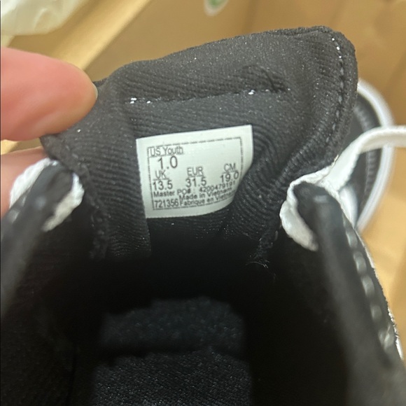 Vans Kids Classic Black and White Sneakers - Picture 4 of 4